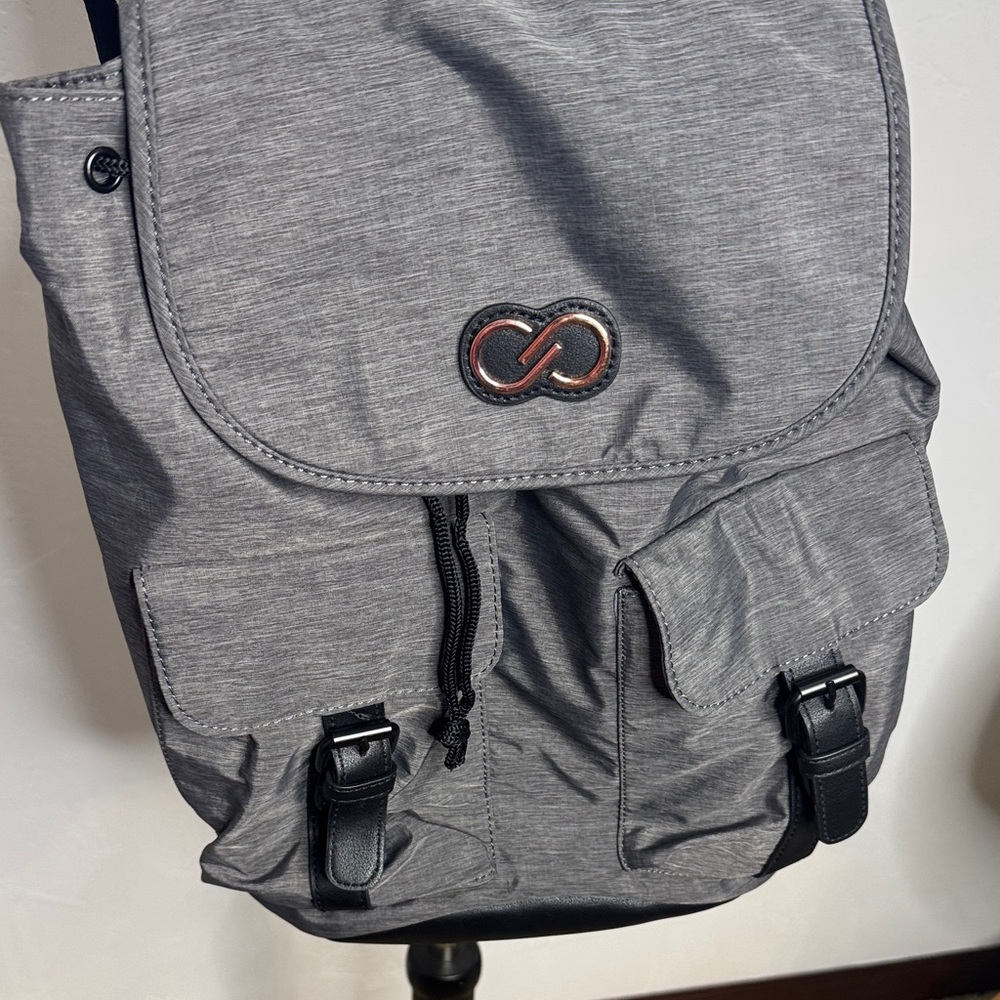 Calia Gray Backpack with drawstring Front Pockets - image 11